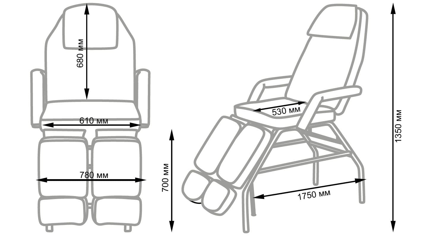 Педикюрное кресло МД-602, складное - фото 10
