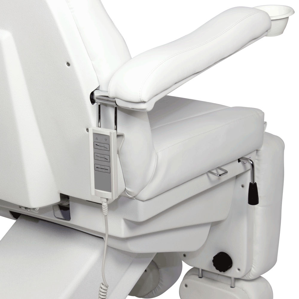 Педикюрное кресло МД-848-3А, 3 мотора, белый - фото 9